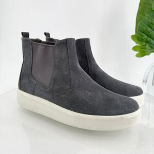Ecco Womens Soft Classic Chelsea Boots Sneakers Gray Suede Pull On 42EU - 11US
